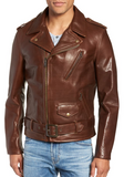 50s Oil Tanned Cowhide Leather Moto Jacket