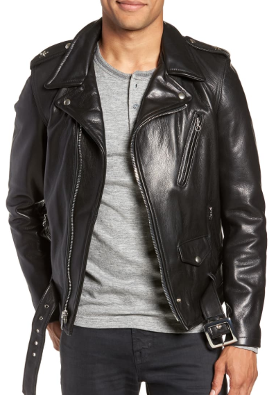 50s Oil Tanned Cowhide Leather Moto Jacket