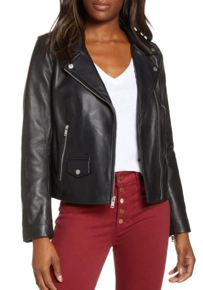 Alba Leather Moto Jacket