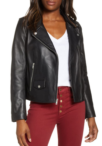 Alba Leather Moto Jacket