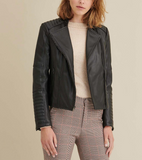 Alexis Quilted Leather Moto Jacket