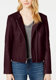 Asymmetrical Leather Moto Jacket