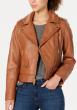 Asymmetrical Leather Moto Jacket