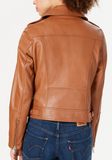 Asymmetrical Leather Moto Jacket