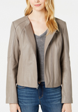 Asymmetrical Leather Moto Jacket