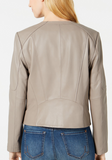 Asymmetrical Leather Moto Jacket