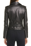 Belted Leather Moto Jacket