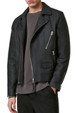 Bloc Leather Biker Jacket