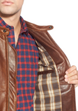 Café Racer Oil Tanned Cowhide Leather Moto Jacket