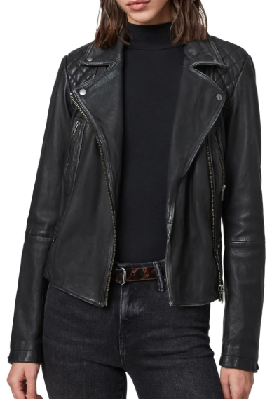 Cargo Leather Biker Jacket