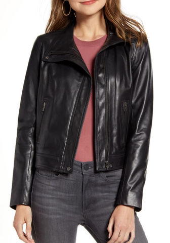 Chelsea Leather Moto Jacket