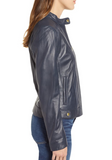Cole Haan Leather Moto Jacket