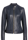 Cole Haan Leather Moto Jacket