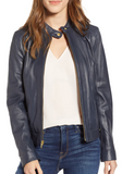 Cole Haan Leather Moto Jacket