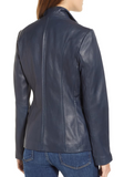 Cole Haan Leather Moto Jacket