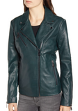 Curry Lamb Leather Moto Jacket