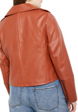 Faux Leather Moto Jacket