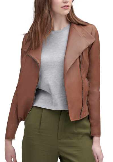 Felix Asymmetrical Leather Moto Jacket