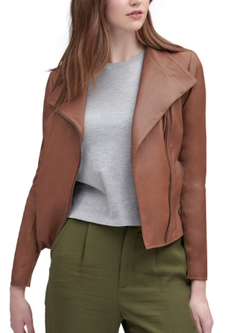 Felix Asymmetrical Leather Moto Jacket