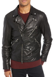 Holt Slim Fit Leather Biker Jacket