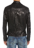 Regular Fit Lambskin Leather Biker Jacket