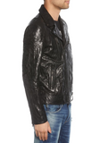 Regular Fit Lambskin Leather Biker Jacket