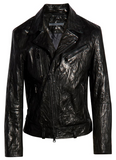 Regular Fit Lambskin Leather Biker Jacket