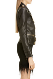 Lambskin Leather Moto Jacket