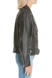 Lambskin Leather Moto Jacket