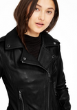 Leather Belted Moto Jacket
