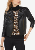 Leather Moto Jacket, Regular & Petite Sizes