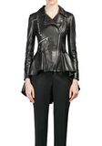 Leather Peplum Jacket