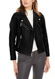 Leather Side-Strap Moto Jacket