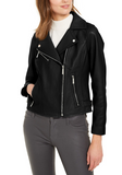 Leather Side-Strap Moto Jacket
