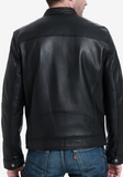 Men's Big & Tall Perforated Moto Leather Jacket
