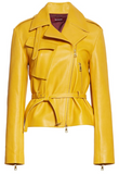Pebbled Leather Moto Jacket