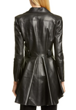 Peplum Leather Biker Jacket