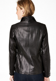 Petite Leather Moto Jacket