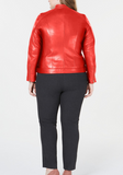 Plus Size Leather Moto Jacket