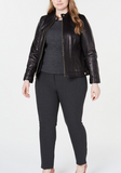 Plus Size Leather Moto Jacket