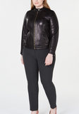 Plus Size Leather Moto Jacket