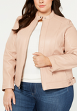 Plus Size Leather Moto Jacket