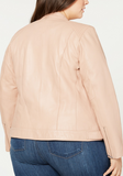 Plus Size Leather Moto Jacket