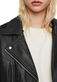 Rigby Lux Removable Faux Fur Collar Leather Biker Jacket