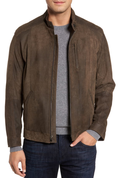 Suede Leather Moto Jacket