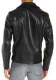 Waxy Cowhide Leather Moto Jacket