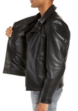 Waxy Cowhide Leather Moto Jacket