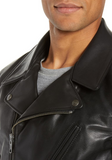 Waxy Cowhide Leather Moto Jacket