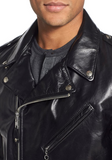 Waxy Cowhide Leather Motorcycle Jacket